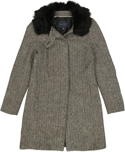 BANANA REPUBLIC COAT FAUX FUR & SHERPA Size XS