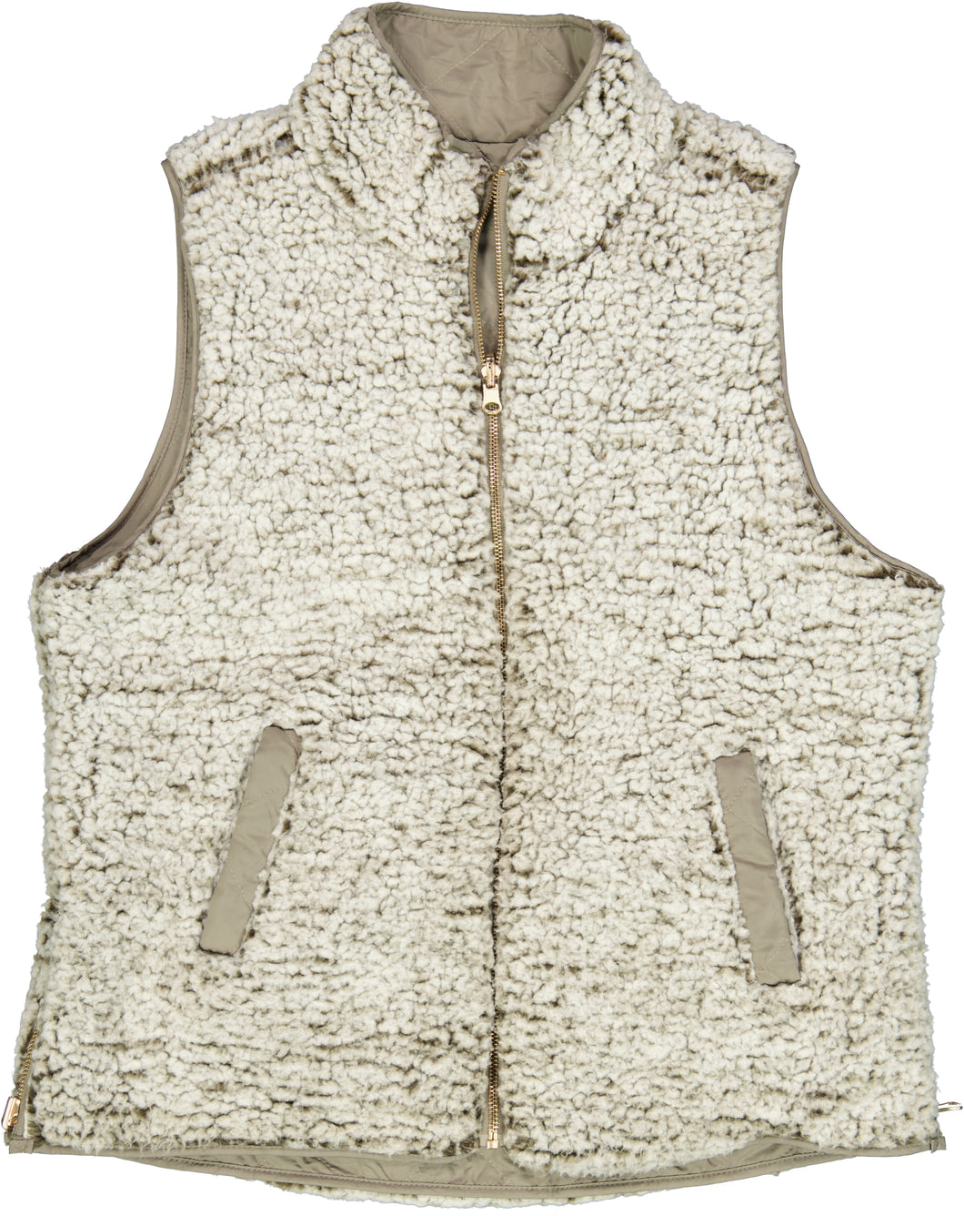 THREAD AND SUPPLY VEST FAUX FUR & SHERPA Size L