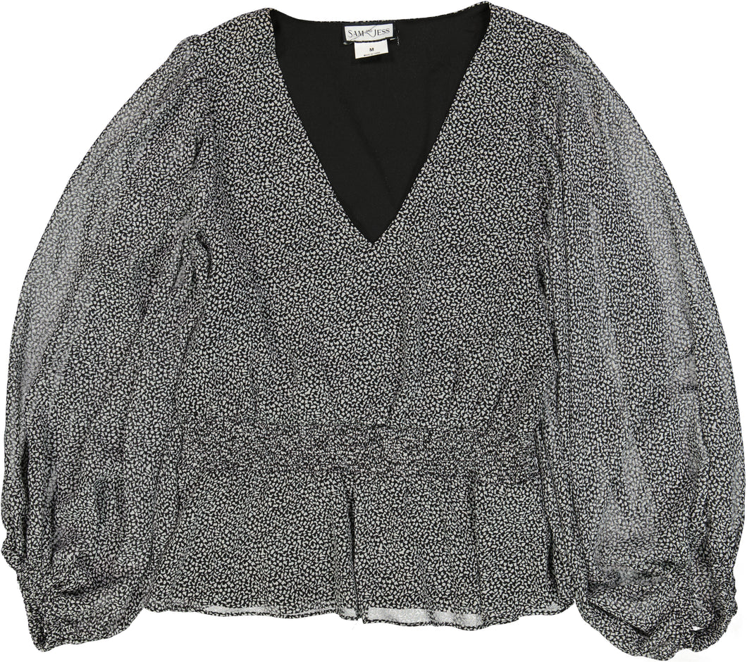 SAM & JESS LONG SLEEVE TOP Size M