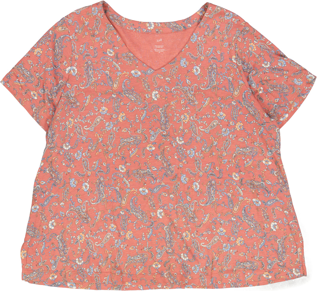 J. JILL SHORT SLEEVE TOP Size 2X