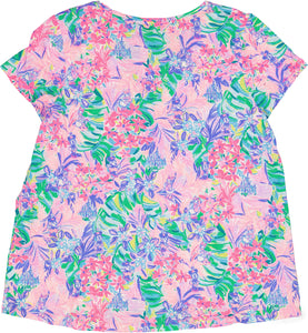 LILLY PULITZER SHORT SLEEVE DESIGNER TOP Size XXL