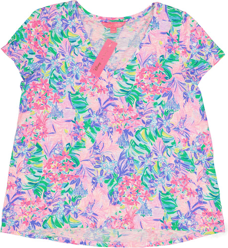 LILLY PULITZER SHORT SLEEVE DESIGNER TOP Size XXL