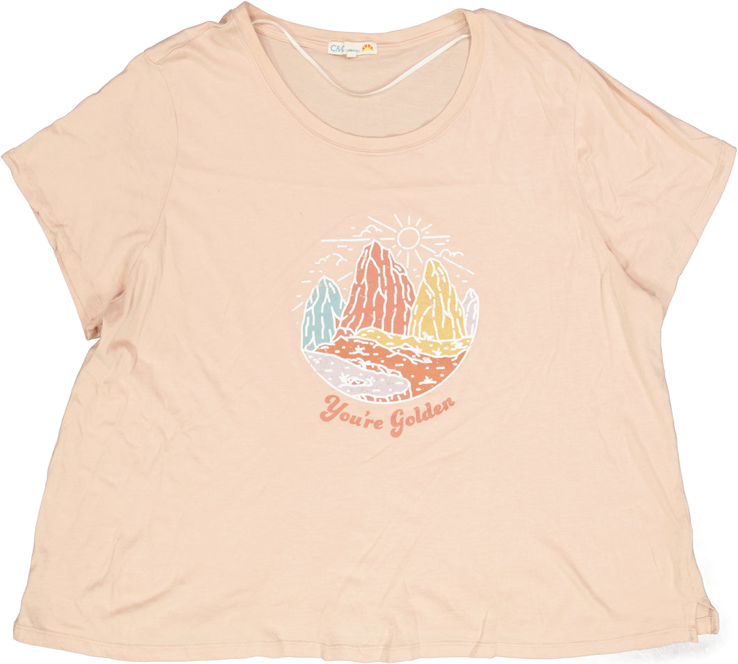 C AND C SHORT SLEEVE TOP Size 3X