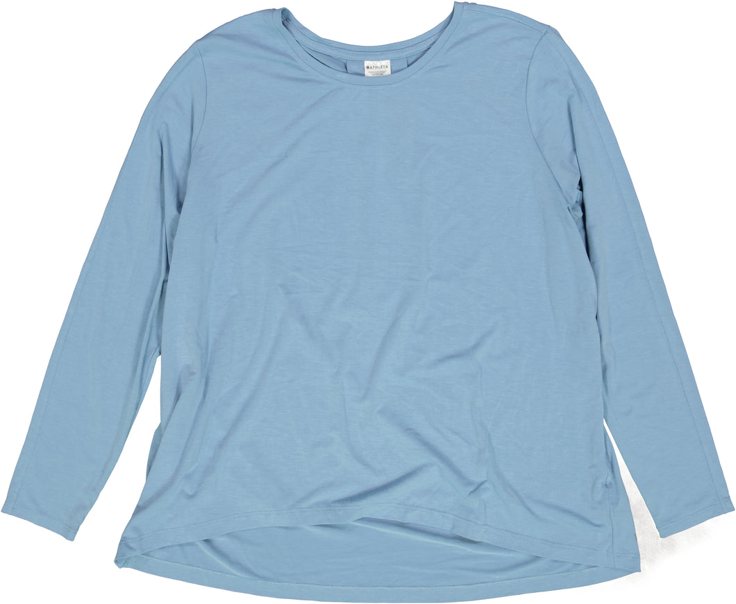 ATHLETA-ATHLETIC TOP LS COLLAR Size L
